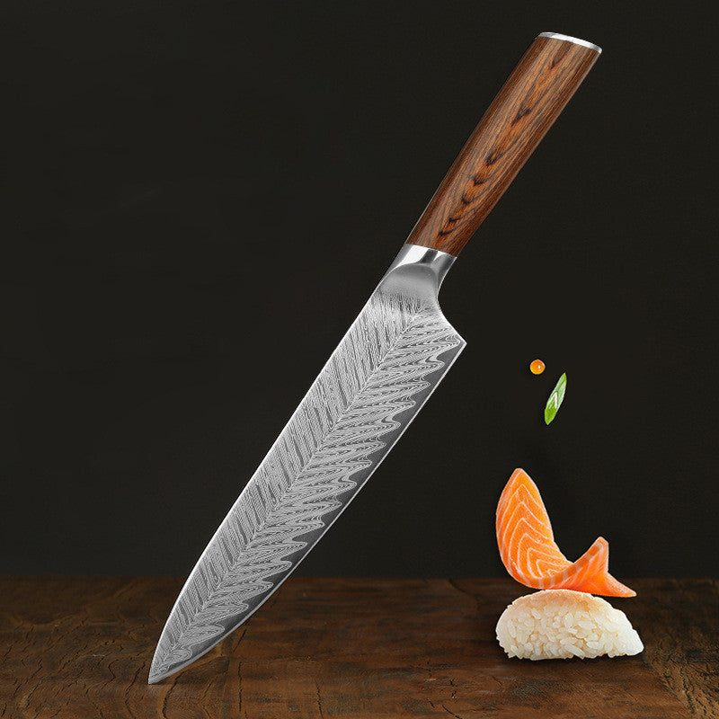 Damascus Leather Steel Kitchen Stainless Steel Kitchen Knife