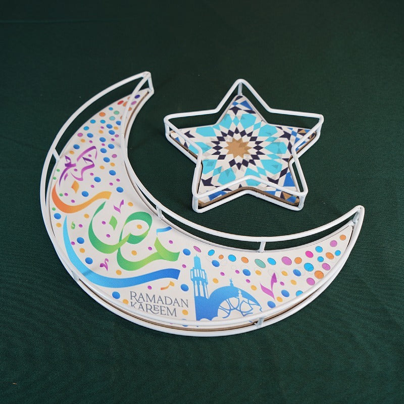 Iron Art Star Moon Tray Home Craft Decoration