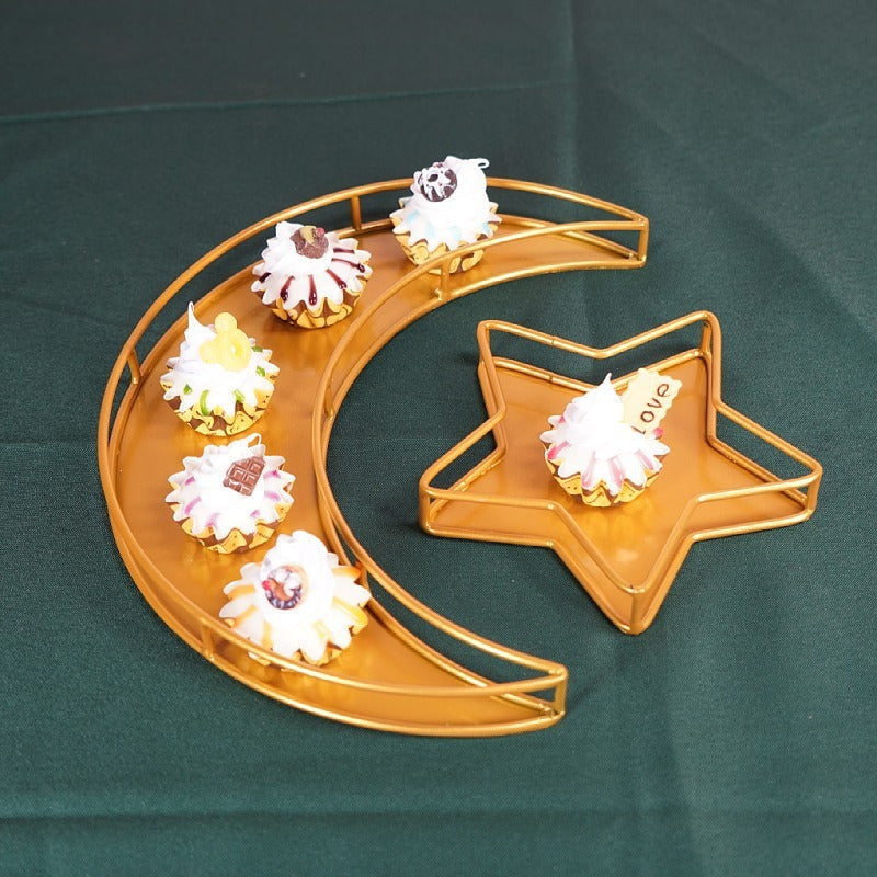 Iron Art Star Moon Tray Home Craft Decoration